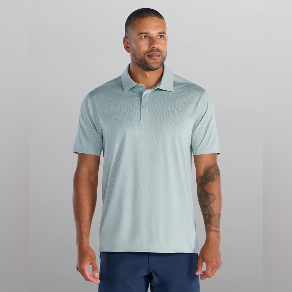 BYLT Premium Basic Lux Polo Fog Blue Size Large
